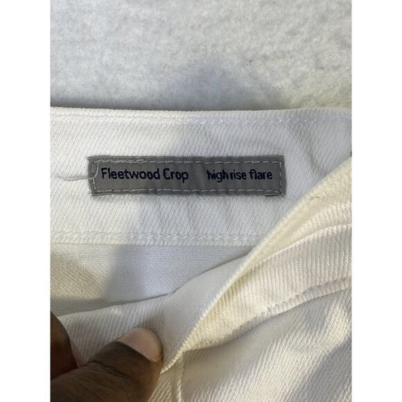 Citizens of Humanity Womens White Fleetwood Crop High Rise Flare Jeans SZ 31 - Picture 6 of 10